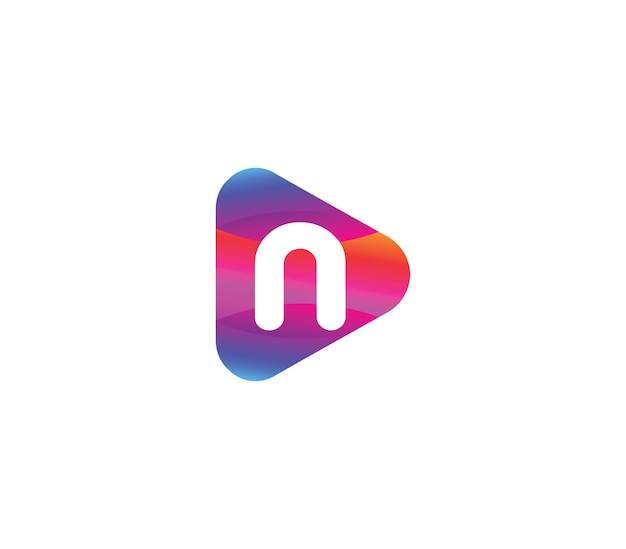 N Play Colorful Logo Design Concept