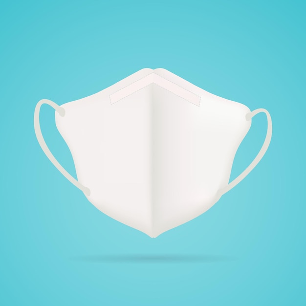 N95 Ademhalingstoestellen Wit masker geïsoleerde vector