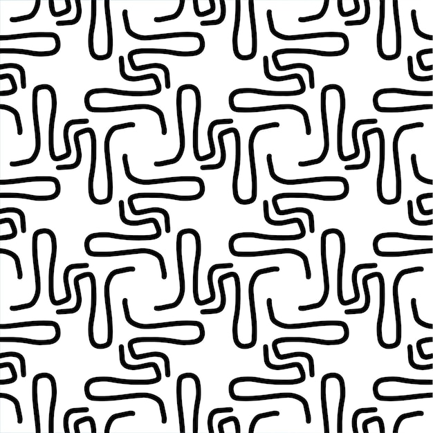 Naadloos abstract geometrisch handgetekend patroon