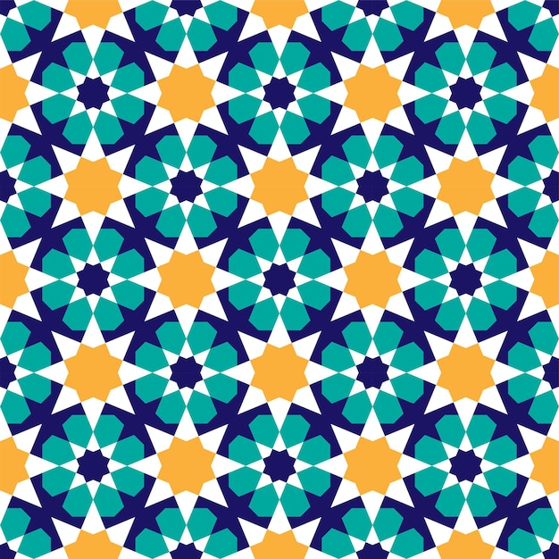 Naadloos abstract geometrisch patroon in islamitische stijl