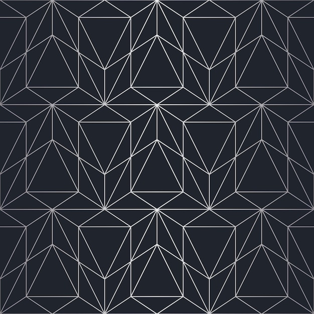 Naadloos abstract geometrisch patroon zilveren achtergrond vector naadloos patroon