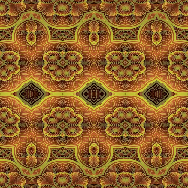 Naadloos abstract patroon symmetrische geometrische achtergrond