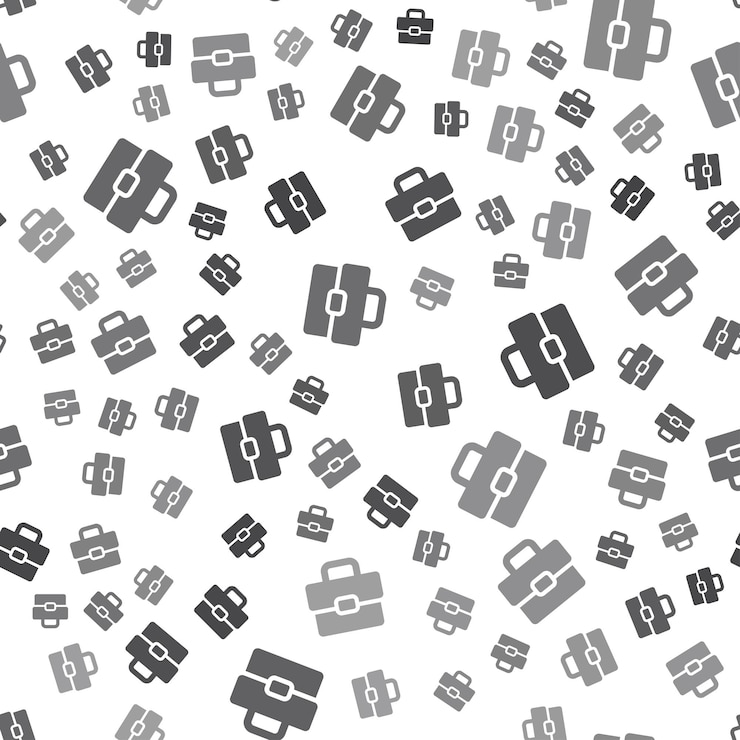Vector naadloos aktetaspatroon op een wit achtergrond eenvoudig aktetaspictogram creatief ontwerp