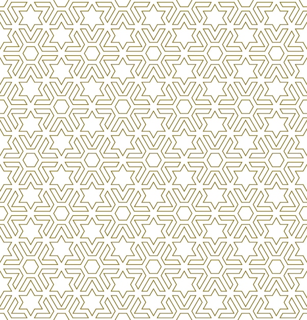 Naadloos Arabisch geometrisch ornament in bruine kleur