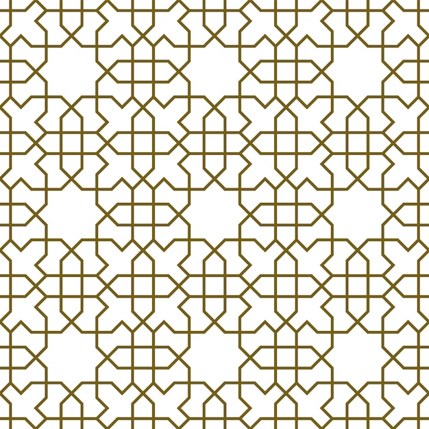 Naadloos Arabisch geometrisch ornament in bruine kleur