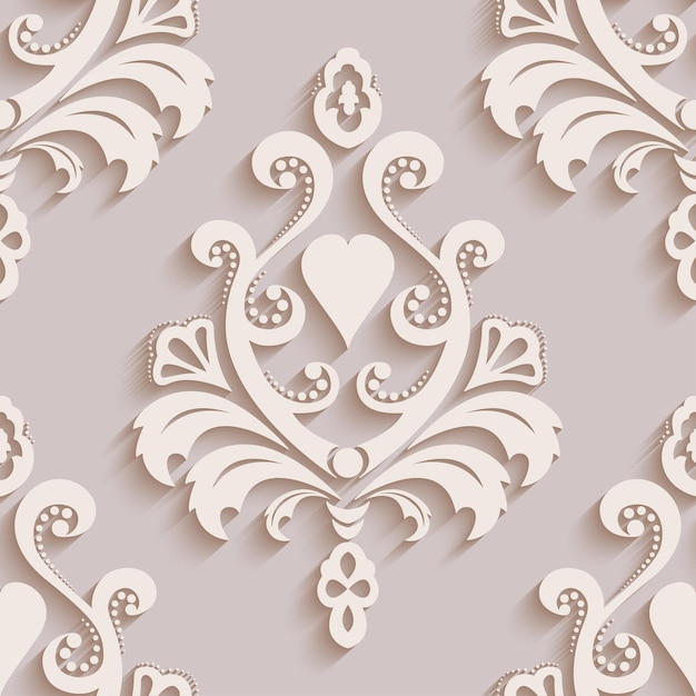 Vector naadloos behang in de stijl van barok.
