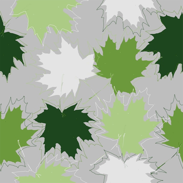 Naadloos bladerenbehangpatroon op achtergrond