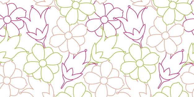 Naadloos bloemenpatroon in vector