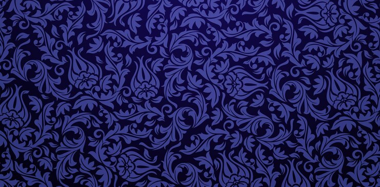 Vector naadloos bloemenpatroon met donkerblauwe achtergronden bloemen voor decoratieve achtergronden