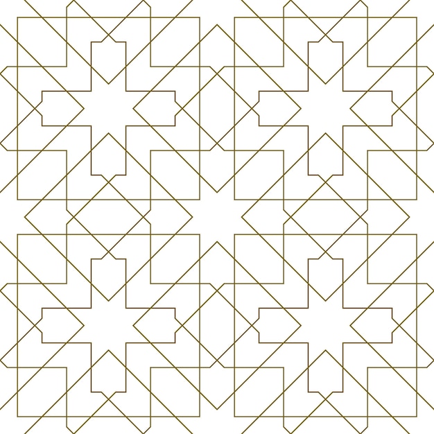 Vector naadloos geometrisch ornament in arabische stijl