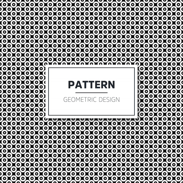 Vector naadloos geometrisch zwart-wit patroon