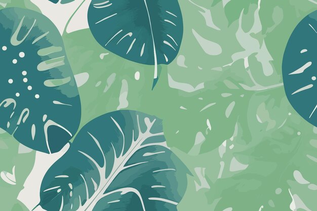 Naadloos groen voor een tropisch paradijs monstera blad