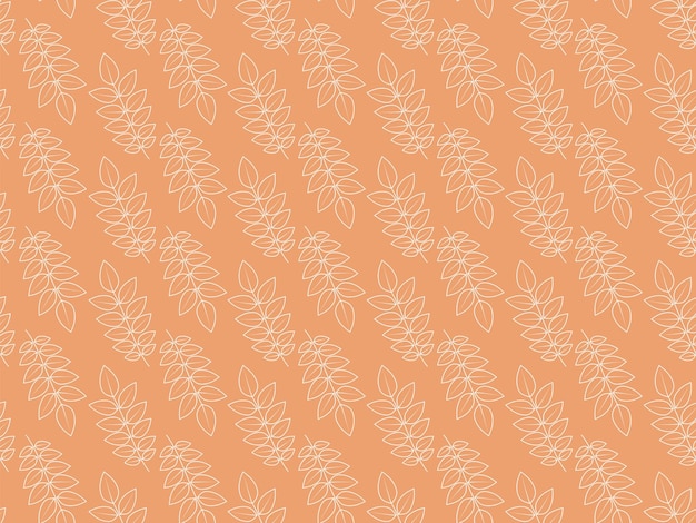 Naadloos herfstpatroon met overzichtslijsterbes Leaves Fall naadloze Achtergrond geweldig voor het verpakken van banners wallpapers textiel Vector illustratie