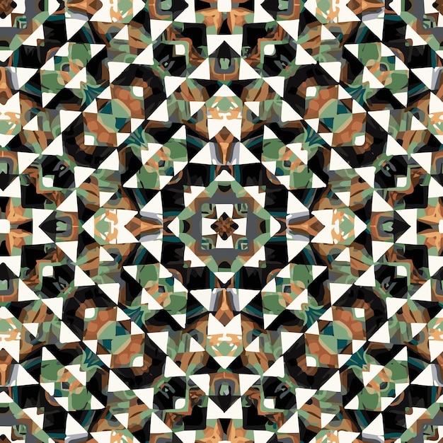 Naadloos kaleidoscoopweefsel vectorpatroon textielweefselontwerp