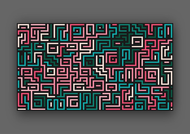 Naadloos kleurpatroon van horizontale en verticale lijnen Imitatie van een doolhof Abstracte achtergrond sjabloon voor ontwerp en creativiteit