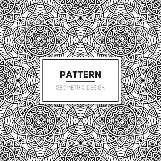 Naadloos mandala patroon.