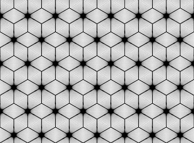 Naadloos optisch rombuspatroon achtergrond 3D-blokken in gestreepte textuurvector