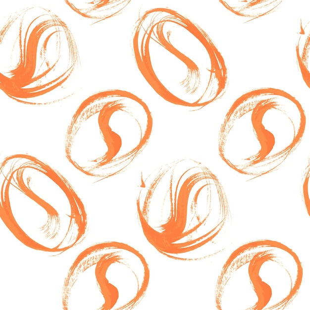 Vector naadloos ornament patroon van dikke oranje verf in brede strepen koffiebonen