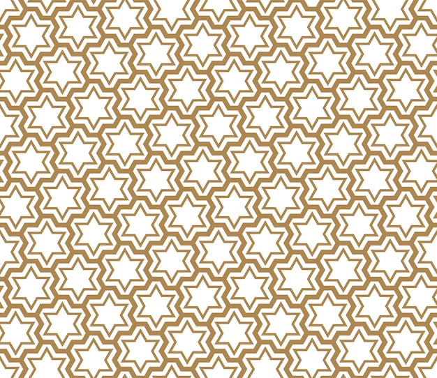 Naadloos patroon in goud en wit