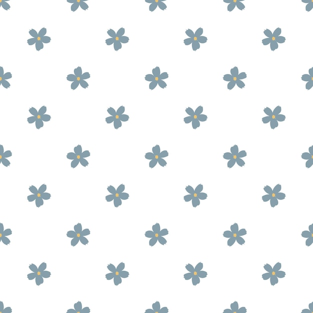 Naadloos patroon in minimalistische stijl Vectorillustratie Bloementextuur
