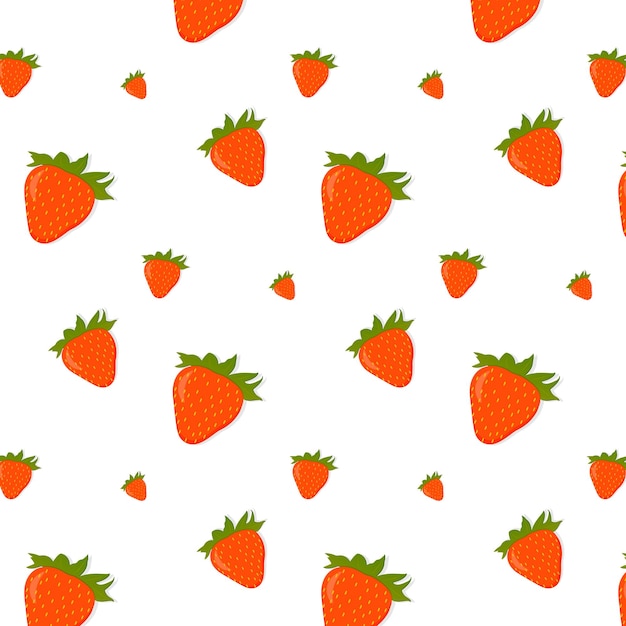 Naadloos patroon met aardbeien