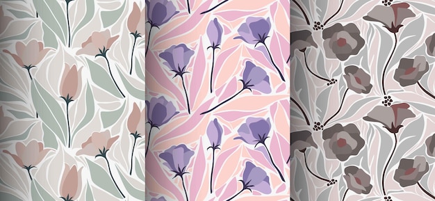 Naadloos patroon met abstracte bloem.