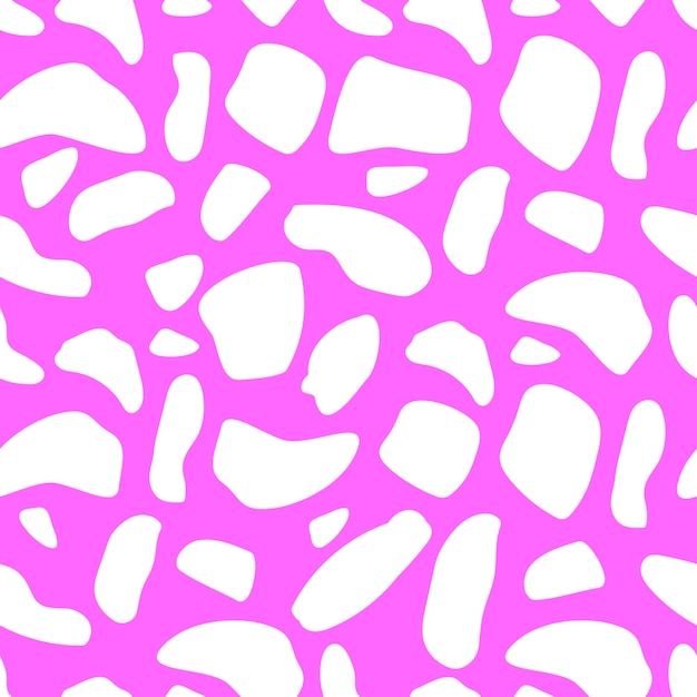 Naadloos patroon met abstracte vlekken op een roze achtergrond
