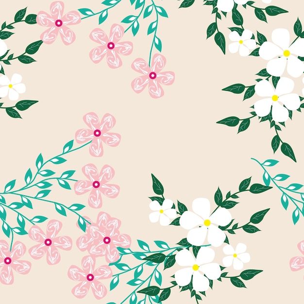 Naadloos patroon met bloemmotieven die kunnen worden afgedrukt voor doeken tafelkleden deken overhemden jurken