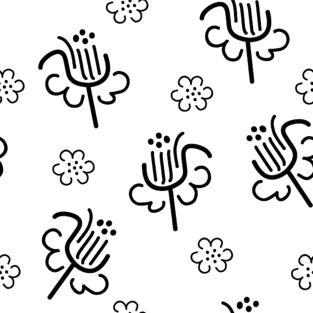 Naadloos patroon met Chrysanthemumsjapanese bloemenpatroon