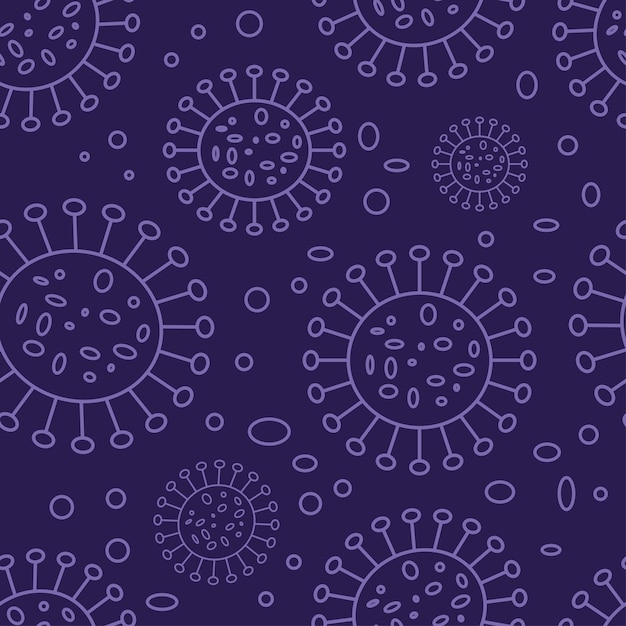 Naadloos patroon met coronavirus in trendy kleuren voor stof textiel decor vectorillustratie