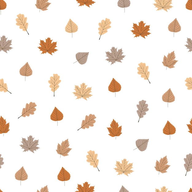 Naadloos patroon met de herfstbladeren