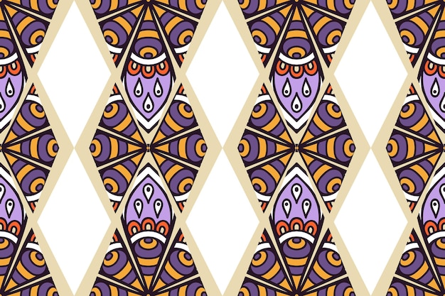 Naadloos patroon met etnische mandala-ornament