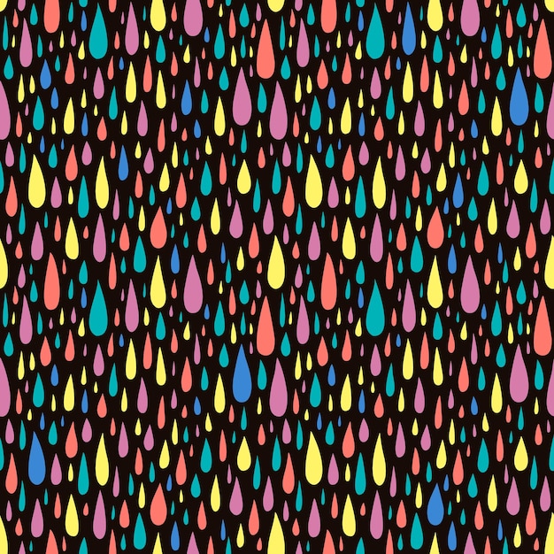 Naadloos patroon met gekleurde druppels