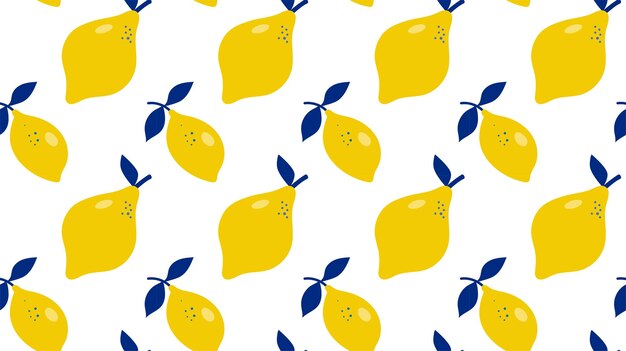 Naadloos patroon met gele citroenen Citrus achtergrond Vector illustratie