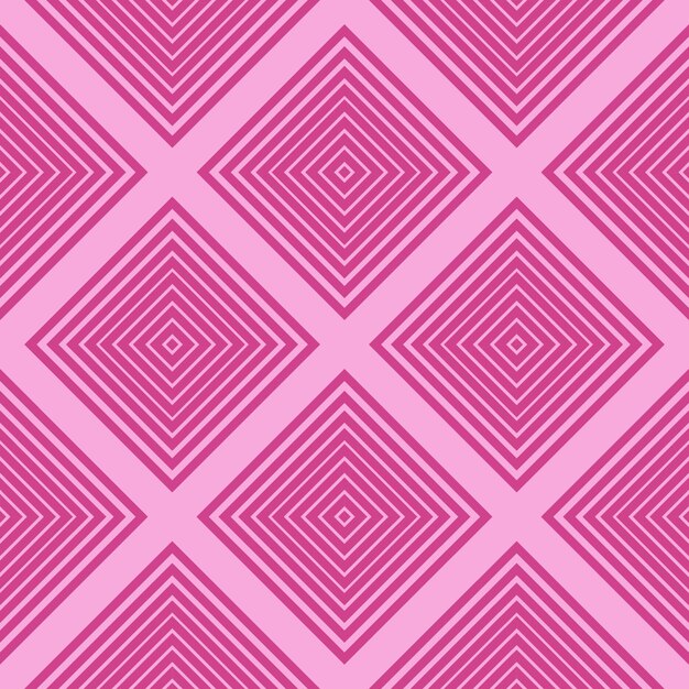 Naadloos patroon met geometrische figuren Vectorillustratie Roze en witte kleuren