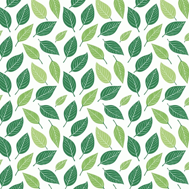 Naadloos patroon met groene bladeren Vector illustratie voor uw ontwerp