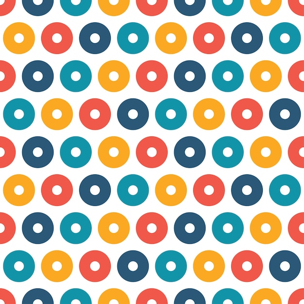 Naadloos patroon met kleurrijke cirkels Leuk en kinderachtig ontwerp voor bed van textiel, textielbehang