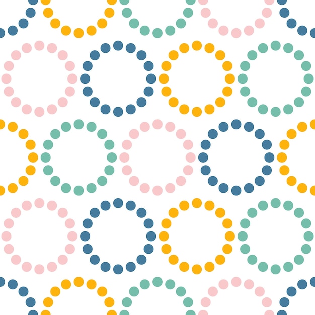 Naadloos patroon met kleurrijke stippen en cirkels