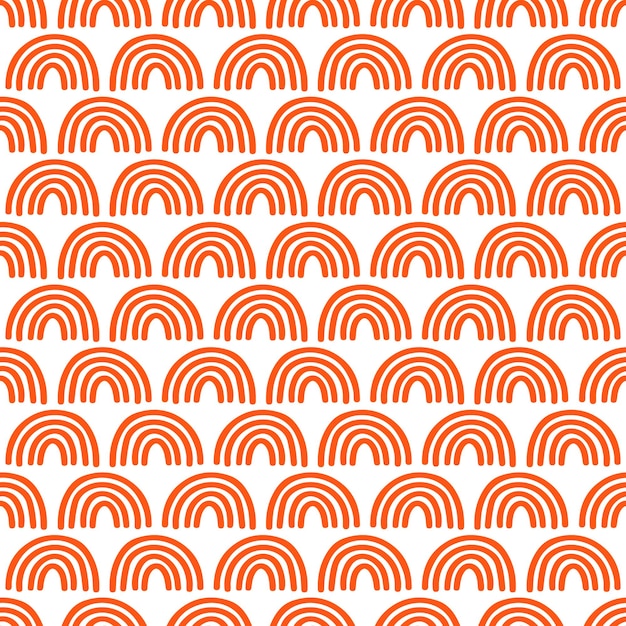 Naadloos patroon met oranje regenbogen