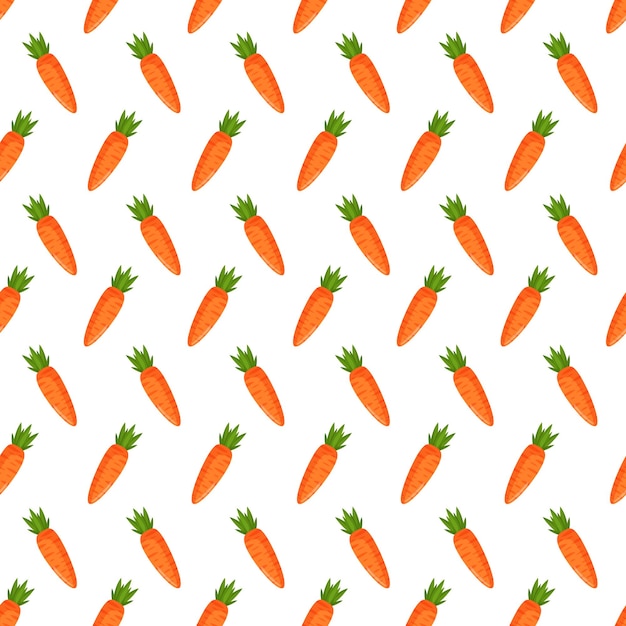 Naadloos patroon met oranje wortelen Vector illustratie voor stoffen texturen wallpapers posters kaarten Bewerkbare elementen