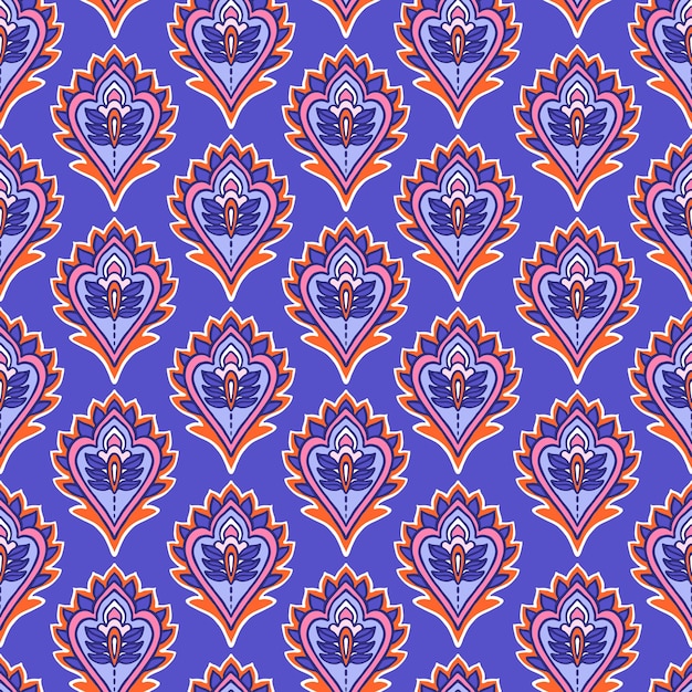 Naadloos patroon met paisley ornament