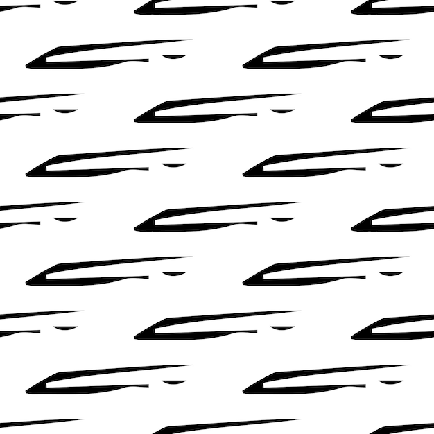 Naadloos patroon met penseelstreken in zwart potlood