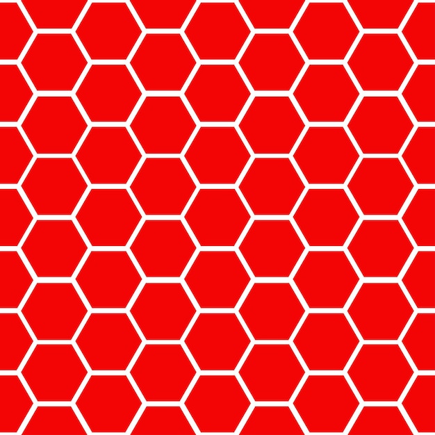 Naadloos patroon met rode en witte honingraat