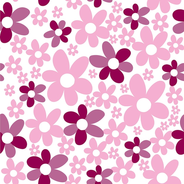Naadloos patroon met roze bloemen