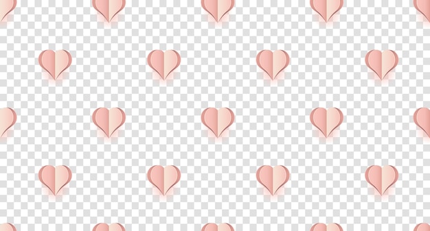 Naadloos patroon met roze harten Hartenbehang Schattig roze harten naadloos structuurpatroon Schattig naadloos patroon Vectorillustratie