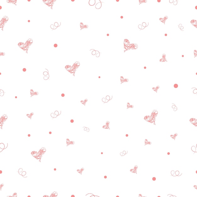 Naadloos patroon met roze harten.