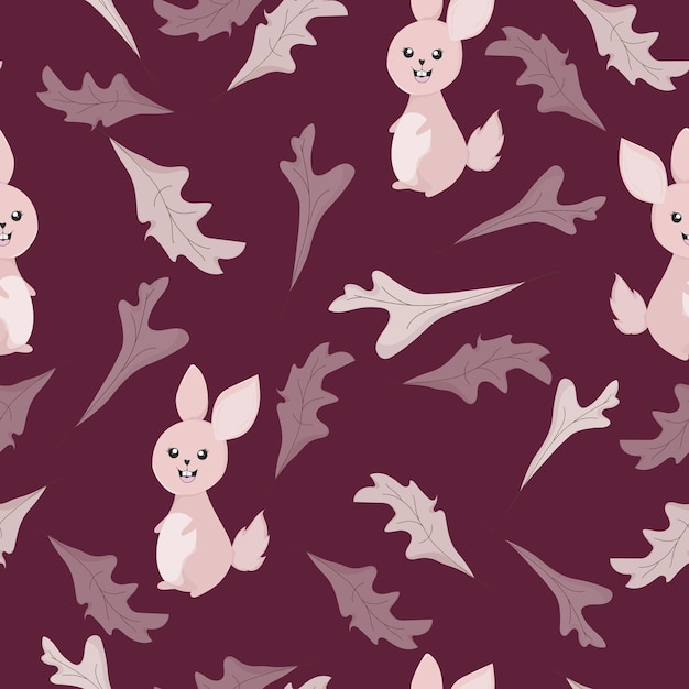 naadloos patroon met schattige konijntjes konijn achtergrond