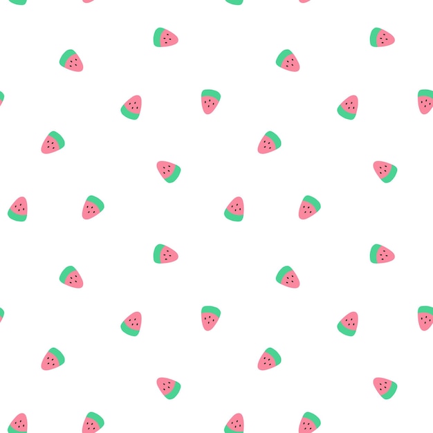 Naadloos patroon met schattige plakjes watermeloen