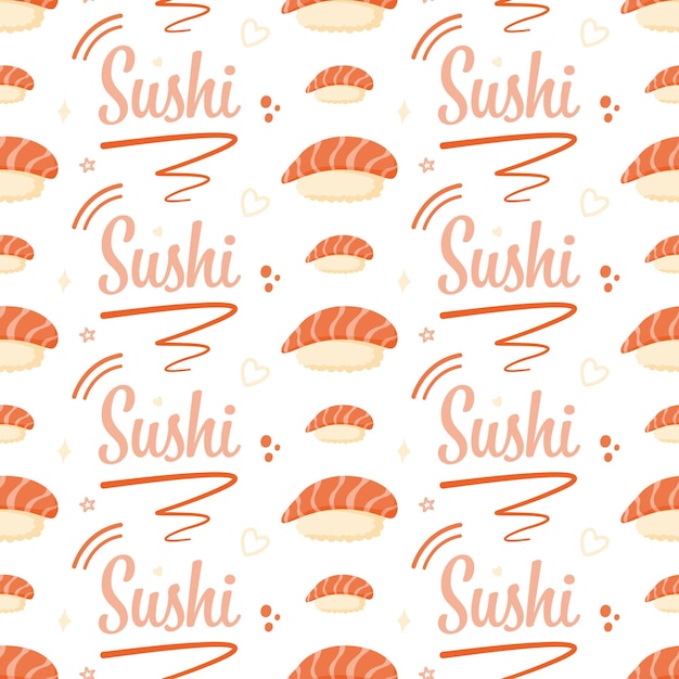 Naadloos patroon met Sushi voor decoratie