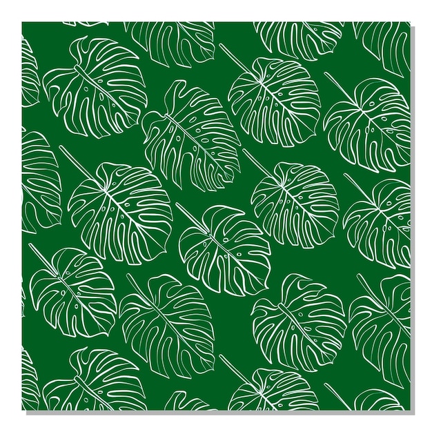 Naadloos patroon met tropische monstera floral lente illustratie voor design print fabric